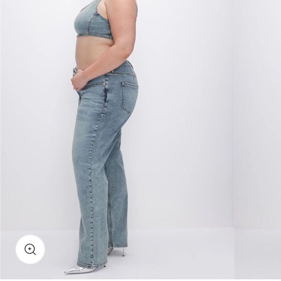 NWT- Good American-GOOD '90s RELAXED JEANS | INDIGO499- Size 18 - Picture 5 of 5